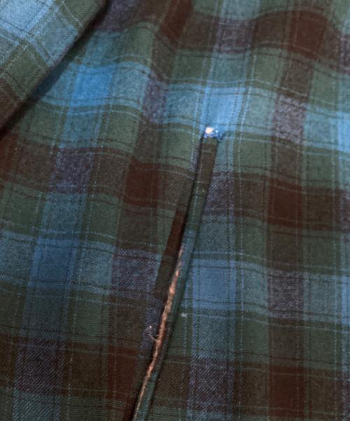 PENDLETON（ペンドルトン）PENDLETON (ペンドルトン) 50～60’s vintage check pattern wool zip-up blouson　チェック柄ウールブルゾン 棒タロン グリーン サイズ:記載なしの古着・服飾アイテム