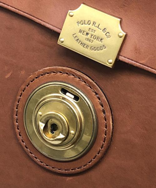 POLO RALPH LAUREN（ポロ・ラルフローレン）POLO RALPH LAUREN (ポロ・ラルフローレン) ヘリテージレザー ブリーフケース ブラウンの古着・服飾アイテム