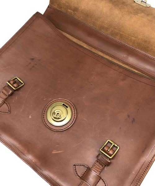 POLO RALPH LAUREN（ポロ・ラルフローレン）POLO RALPH LAUREN (ポロ・ラルフローレン) ヘリテージレザー ブリーフケース ブラウンの古着・服飾アイテム