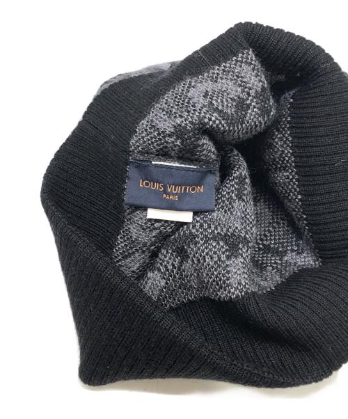 LOUIS VUITTON（ルイ ヴィトン）LOUIS VUITTON (ルイ ヴィトン) ポネLVスプリット ニットキャップ　M70913 ブラック サイズ:4の古着・服飾アイテム