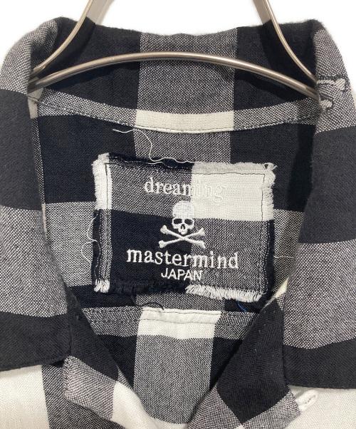 Mastermind JAPAN（マスターマインド ジャパン）Mastermind JAPAN (マスターマインド ジャパン) スカル刺繍 ブロックチェックシャツ ブラック サイズ:Mの古着・服飾アイテム