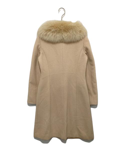 Harrods（ハロッズ）Harrods (ハロッズ) フォックスファー アンゴラウールコート アイボリー サイズ:2の古着・服飾アイテム