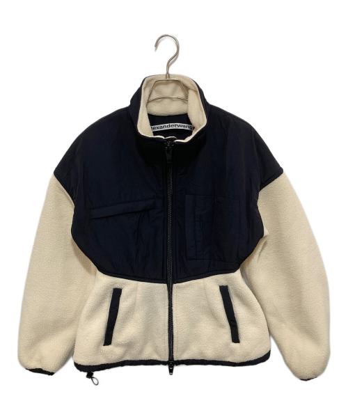 ALEXANDER WANG（アレキサンダー・ワン）ALEXANDER WANG (アレキサンダー・ワン) Oversized Fleece Jacket　オーバーサイズドフリースジャケット　ダブルジップ ホワイト サイズ:3の古着・服飾アイテム