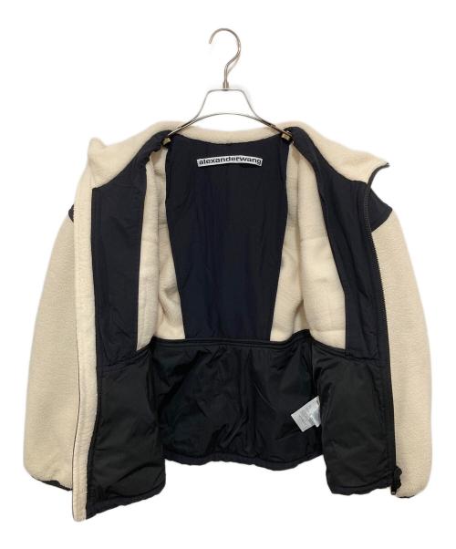 ALEXANDER WANG（アレキサンダー・ワン）ALEXANDER WANG (アレキサンダー・ワン) Oversized Fleece Jacket　オーバーサイズドフリースジャケット　ダブルジップ ホワイト サイズ:3の古着・服飾アイテム
