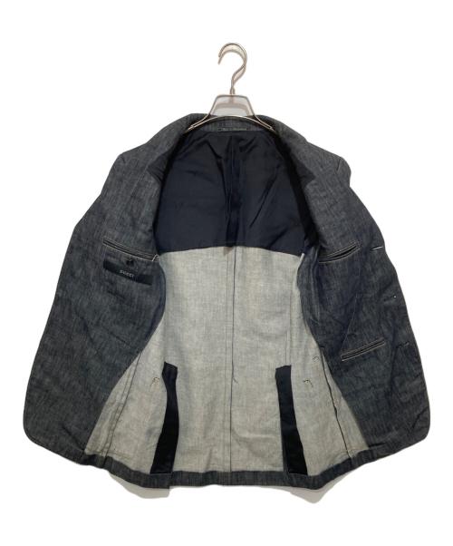 GUCCI（グッチ）GUCCI (グッチ) 3Bテーラードジャケット　デニム地　DENIM  TAILORED JACKET 19LGF0 インディゴ サイズ:44の古着・服飾アイテム
