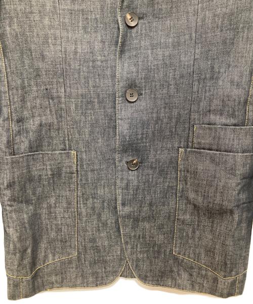 GUCCI（グッチ）GUCCI (グッチ) 3Bテーラードジャケット　デニム地　DENIM  TAILORED JACKET 19LGF0 インディゴ サイズ:44の古着・服飾アイテム