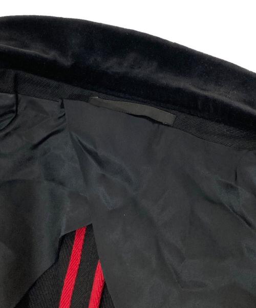 GUCCI（グッチ）GUCCI (グッチ) ベロア切り替えテーラードジャケット　19V8F0 ブラック サイズ:SIZE 46Fの古着・服飾アイテム