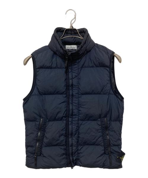 STONE ISLAND（ストーンアイランド）STONE ISLAND (ストーンアイランド) down filled puffer gillet　ダウンフィルドパファージレ　ダウンベスト　ダブルジップ　17AW　6715G0223ｖ ネイビー サイズ:XLの古着・服飾アイテム