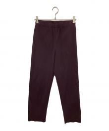 me ISSEY MIYAKE（ミーイッセイ ミヤケ）の古着「FINE KNIT PLEATS BOTTOM（ファインニットプリーツボトム）/ MI24KF627」｜レッド
