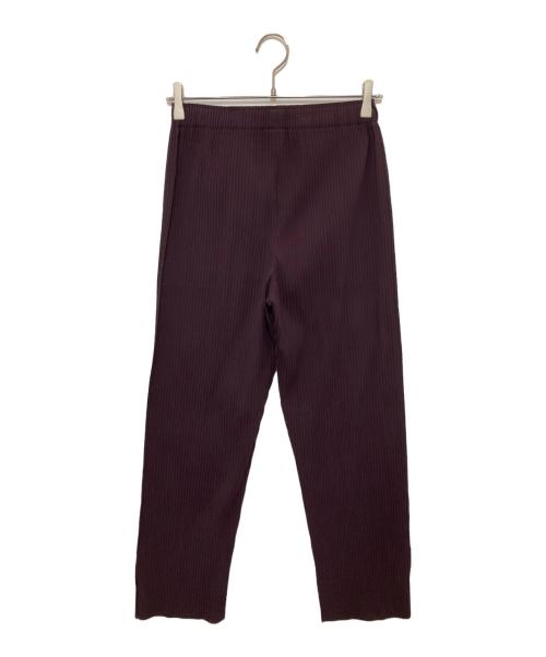 me ISSEY MIYAKE（ミーイッセイ ミヤケ）me ISSEY MIYAKE (ミーイッセイ ミヤケ) FINE KNIT PLEATS BOTTOM（ファインニットプリーツボトム）/ MI24KF627 レッド サイズ:-の古着・服飾アイテム