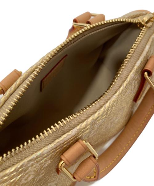LOUIS VUITTON（ルイ ヴィトン）LOUIS VUITTON (ルイ ヴィトン) Monogram Laminated Jacquard Nano Speedy Bag（ナノ・スピーディ・モノグラム・キャンバスゴールド）　M82242 / 2WAYバッグ ベージュの古着・服飾アイテム