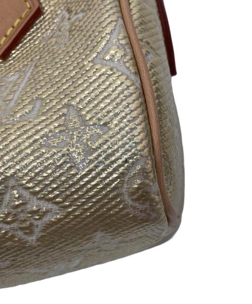 LOUIS VUITTON（ルイ ヴィトン）LOUIS VUITTON (ルイ ヴィトン) Monogram Laminated Jacquard Nano Speedy Bag（ナノ・スピーディ・モノグラム・キャンバスゴールド）　M82242 / 2WAYバッグ ベージュの古着・服飾アイテム
