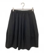 BLACK COMME des GARCONSブラックコムデギャルソン）の古着「ウールボリュームスカート WOOL SKIRT　 AD2020　1G-S003」｜ブラック