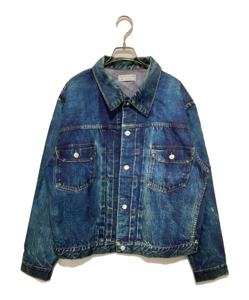 TOLQ（トルク）TOLQ (トルク) Trompe L’oeil Printed Jacket　トロンプルイユ　プリンテッドデニムジャケット　1950 Type-2 T-Back　TA-2004 インディゴ サイズ:42の古着・服飾アイテム