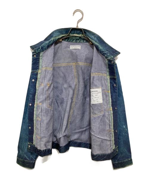 TOLQ（トルク）TOLQ (トルク) Trompe L’oeil Printed Jacket　トロンプルイユ　プリンテッドデニムジャケット　1950 Type-2 T-Back　TA-2004 インディゴ サイズ:42の古着・服飾アイテム