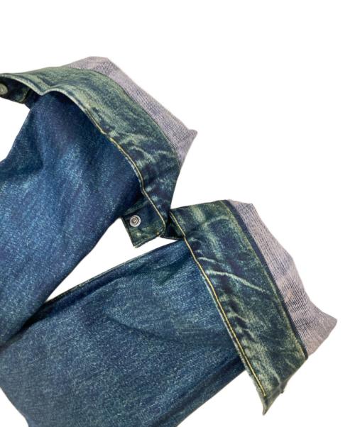 TOLQ（トルク）TOLQ (トルク) Trompe L’oeil Printed Jacket　トロンプルイユ　プリンテッドデニムジャケット　1950 Type-2 T-Back　TA-2004 インディゴ サイズ:42の古着・服飾アイテム