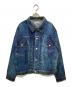 TOLQ（トルク）の古着「Trompe L’oeil Printed Jacket　トロンプルイユ　プリンテッドデニムジャケット　1950 Type-2 T-Back　TA-2004」｜インディゴ