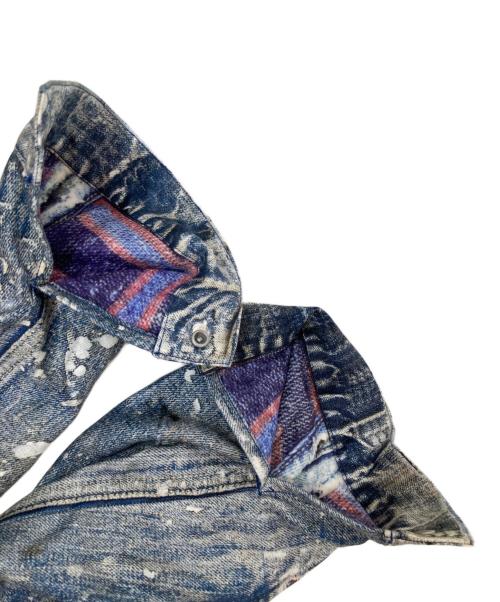 TOLQ（トルク）TOLQ (トルク) Trompe L’oeil Printed Jacket　トロンプルイユ　プリンテッドデニムジャケット　1950 Type-1 T-Back　TA-2001 インディゴ サイズ:38の古着・服飾アイテム