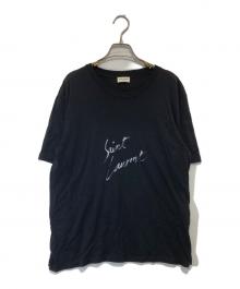 Saint Laurent Paris（サンローランパリ）の古着「シグネチャーロゴTシャツ 480335 YB2IS」｜ブラック