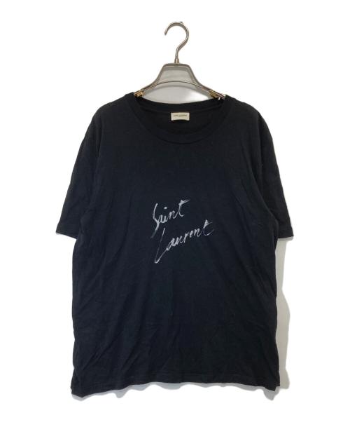 Saint Laurent Paris（サンローランパリ）Saint Laurent Paris (サンローランパリ) シグネチャーロゴTシャツ 480335 YB2IS ブラック サイズ:Sの古着・服飾アイテム