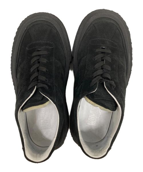 MM6 Maison Margiela（エムエムシックスメゾンマルジェラ）MM6 Maison Margiela (エムエムシックスメゾンマルジェラ) MM6ロゴ スエード厚底スニーカー　Suede  platform sneaker S59WS0204 ブラック サイズ:36の古着・服飾アイテム