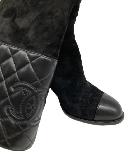 CHANEL（シャネル）CHANEL (シャネル) マトラッセロングブーツ G45200 ブラック サイズ:38Cの古着・服飾アイテム