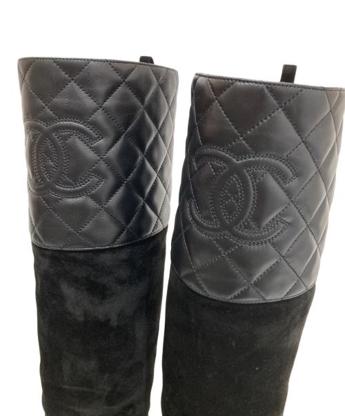CHANEL（シャネル）CHANEL (シャネル) マトラッセロングブーツ G45200 ブラック サイズ:38Cの古着・服飾アイテム