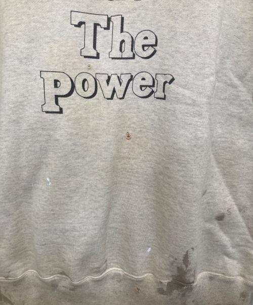 SAINT MICHAEL（セントマイケル）SAINT MICHAEL (セントマイケル) RAGLAN HOODIE eye　ラグランフーディーアイ　ダメージ加工　21SS　SM-S21-0000-036 アイボリー サイズ:Lの古着・服飾アイテム