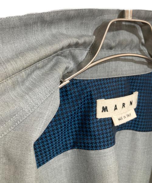 MARNI（マルニ）MARNI (マルニ) ウールギャバジンレギュラーカラーシャツ　wool gabardine shirts　CUMU0061Q0 グレー サイズ:48の古着・服飾アイテム