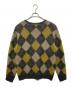 Needles (ニードルズ) BEAUTY&YOUTH (ビューティーアンドユース) BYAUTY＆YOUTH別注　アーガイルモヘアニット　ARGYLE MOHAIR KNIT　J0388 グレー×イエロー サイズ:L：12000円