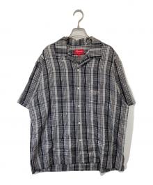 SUPREME（シュプリーム）の古着「23SS Metallic Plaid S/S Shirt（メタリック プレイド シャツ）」｜グレー