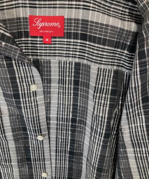 SUPREME（シュプリーム）SUPREME (シュプリーム) 23SS Metallic Plaid S/S Shirt（メタリック プレイド シャツ） グレー サイズ:Mの古着・服飾アイテム