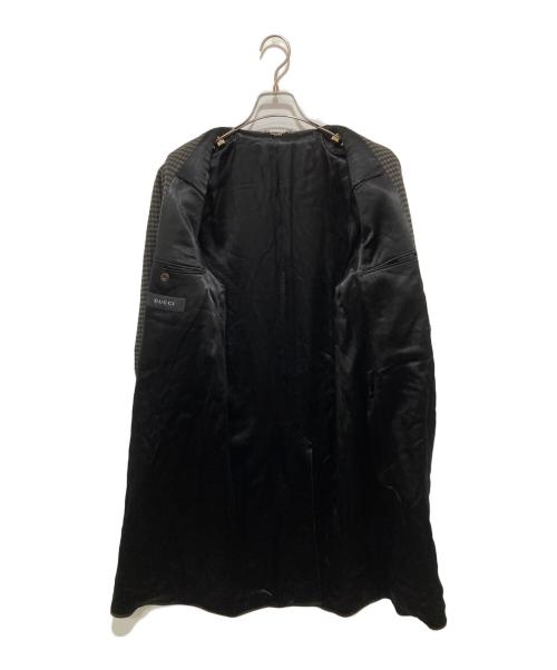 GUCCI（グッチ）GUCCI (グッチ) ハウンドトゥース チェスターコート　Chester coat　322620 グリーン サイズ:46の古着・服飾アイテム