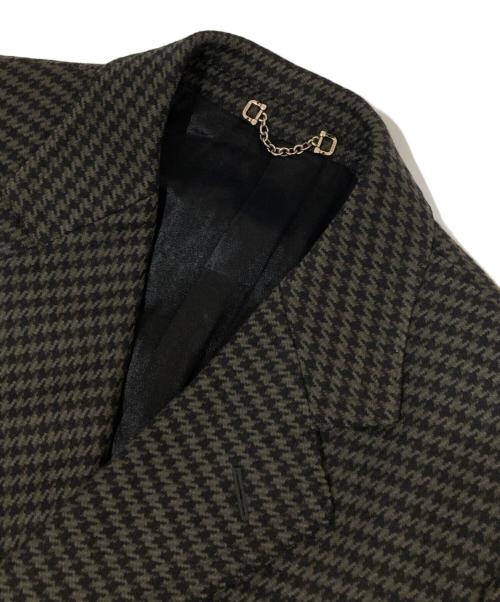 GUCCI（グッチ）GUCCI (グッチ) ハウンドトゥース チェスターコート　Chester coat　322620 グリーン サイズ:46の古着・服飾アイテム