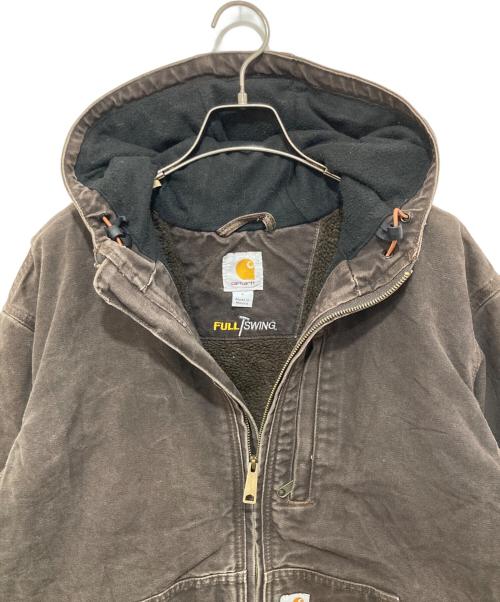 CarHartt（カーハート）CarHartt (カーハート) Full Swing Full Zip Hooded（フルスイングフルジップフーデッドジャケット）/ ダック アクティブジャケット　102380 ブラウン サイズ:Lの古着・服飾アイテム