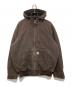 CarHartt（カーハート）の古着「Full Swing Full Zip Hooded（フルスイングフルジップフーデッドジャケット）/ ダック アクティブジャケット　102380」｜ブラウン
