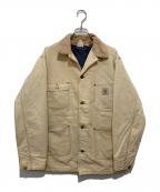 CarHarttカーハート）の古着「80’s MICHIGAN CHORE COAT（ミシガンチョアコート）/ ダックカバーオール　80年代　100周年」｜ベージュ
