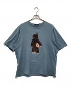 JohnUNDERCOVERジョンアンダーカバー）の古着「Wich Bear tee」｜スカイブルー