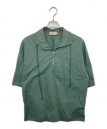 maison kitsune（メゾンキツネ）の古着「ハーフジッププルオーバー　HALF ZIP PULLOVER　EU00602WC0011」｜グリーン