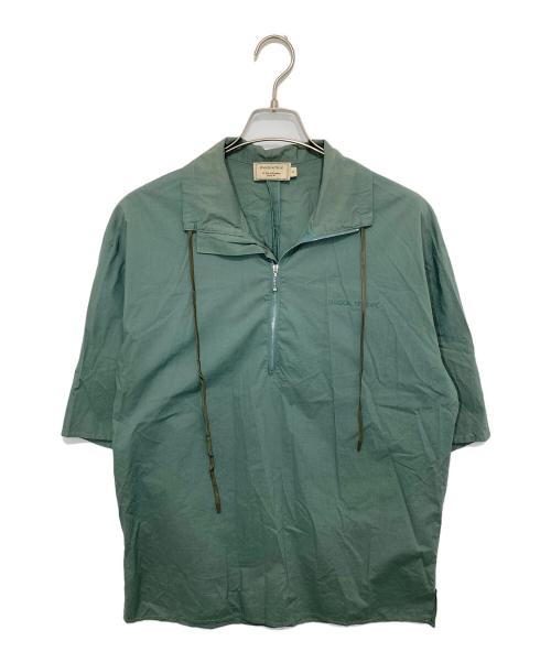 maison kitsune（メゾンキツネ）maison kitsune (メゾンキツネ) ハーフジッププルオーバー　HALF ZIP PULLOVER　EU00602WC0011 グリーン サイズ:Sの古着・服飾アイテム