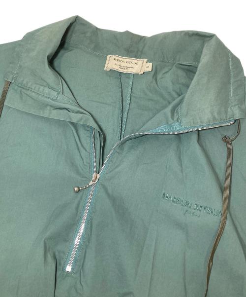 maison kitsune（メゾンキツネ）maison kitsune (メゾンキツネ) ハーフジッププルオーバー　HALF ZIP PULLOVER　EU00602WC0011 グリーン サイズ:Sの古着・服飾アイテム