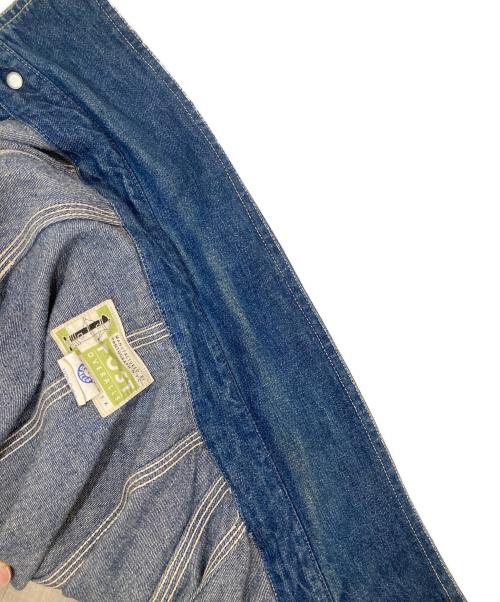 POST OVERALLS（ポストオーバーオールズ）POST OVERALLS (ポストオーバーオールズ) デニムカバーオール　DENIM COVERALLS デニムジャケット　チンストラップ　USA製 インディゴ サイズ:Lの古着・服飾アイテム