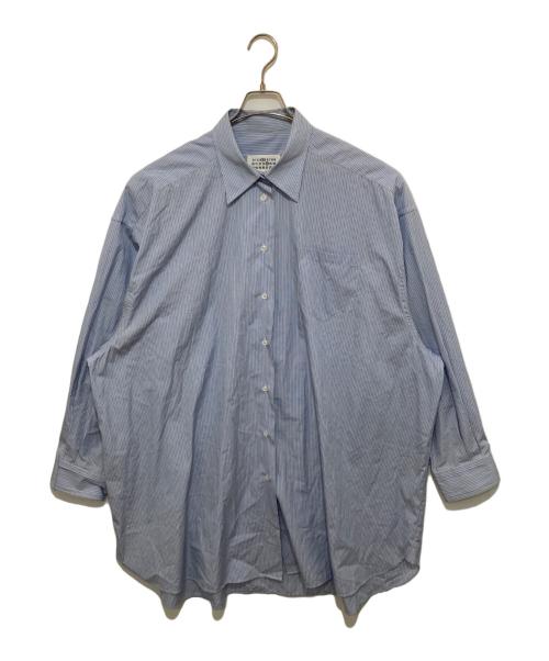 Maison Margiela（メゾンマルジェラ）Maison Margiela (メゾンマルジェラ) ストライプロングシャツ　	SI0DL0002 S54945 ブルー サイズ:XSの古着・服飾アイテム