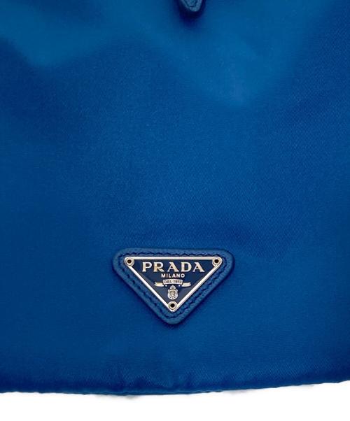 PRADA（プラダ）PRADA (プラダ) トライアングルロゴ 巾着ポーチ　1NE369 / ポーチ スカイブルーの古着・服飾アイテム
