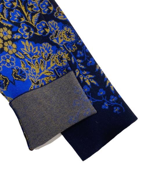 ETRO（エトロ）ETRO (エトロ) フラワージャガードニットドレス　FLOWER  JACQUARD KNIT DRESS 総柄　222-13747-9151 ブルー サイズ:44の古着・服飾アイテム