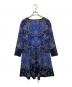 ETRO (エトロ) フラワージャガードニットドレス　FLOWER  JACQUARD KNIT DRESS 総柄　222-13747-9151 ブルー サイズ:44：24000円
