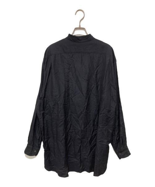 COMOLI（コモリ）COMOLI (コモリ) 23SS WOOL SILK PULLOVER SHIRT（ウールシルクプルオーバーシャツ）/ バンドカラープルオーバーシャツ　X01-02016 ネイビー サイズ:3の古着・服飾アイテム