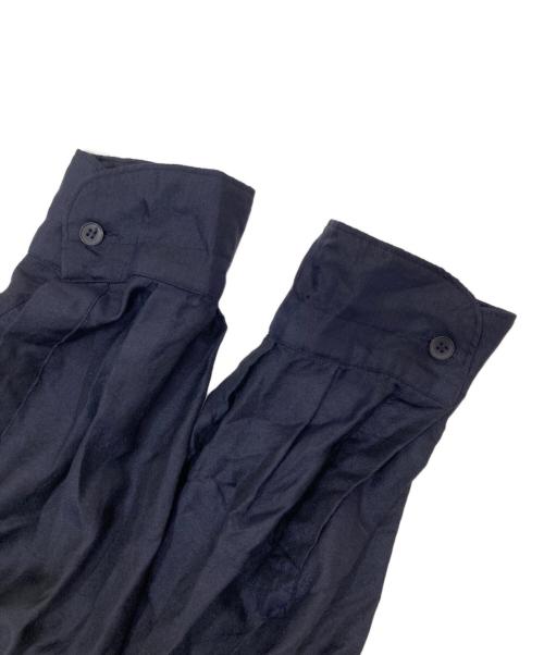 COMOLI（コモリ）COMOLI (コモリ) 23SS WOOL SILK PULLOVER SHIRT（ウールシルクプルオーバーシャツ）/ バンドカラープルオーバーシャツ　X01-02016 ネイビー サイズ:3の古着・服飾アイテム