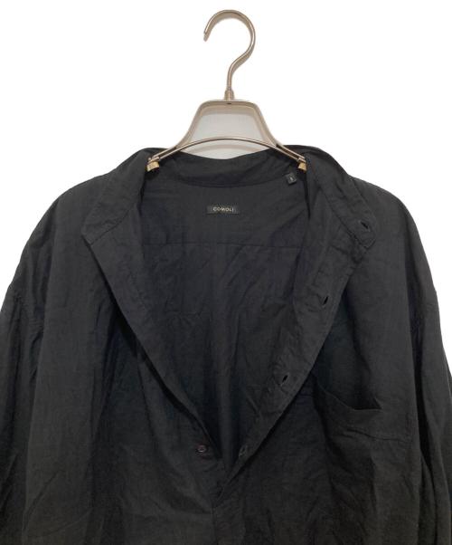 COMOLI（コモリ）COMOLI (コモリ) モスリンプルオーバーシャツ 25SS B01-02008 ブラック サイズ:3の古着・服飾アイテム