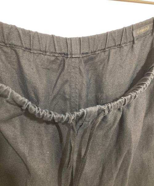 COMOLI（コモリ）COMOLI (コモリ) カナパ ドローストリングパンツ　ヘンプ100％　リネン　イージーパンツ　B01-03008 ブラック サイズ:3の古着・服飾アイテム